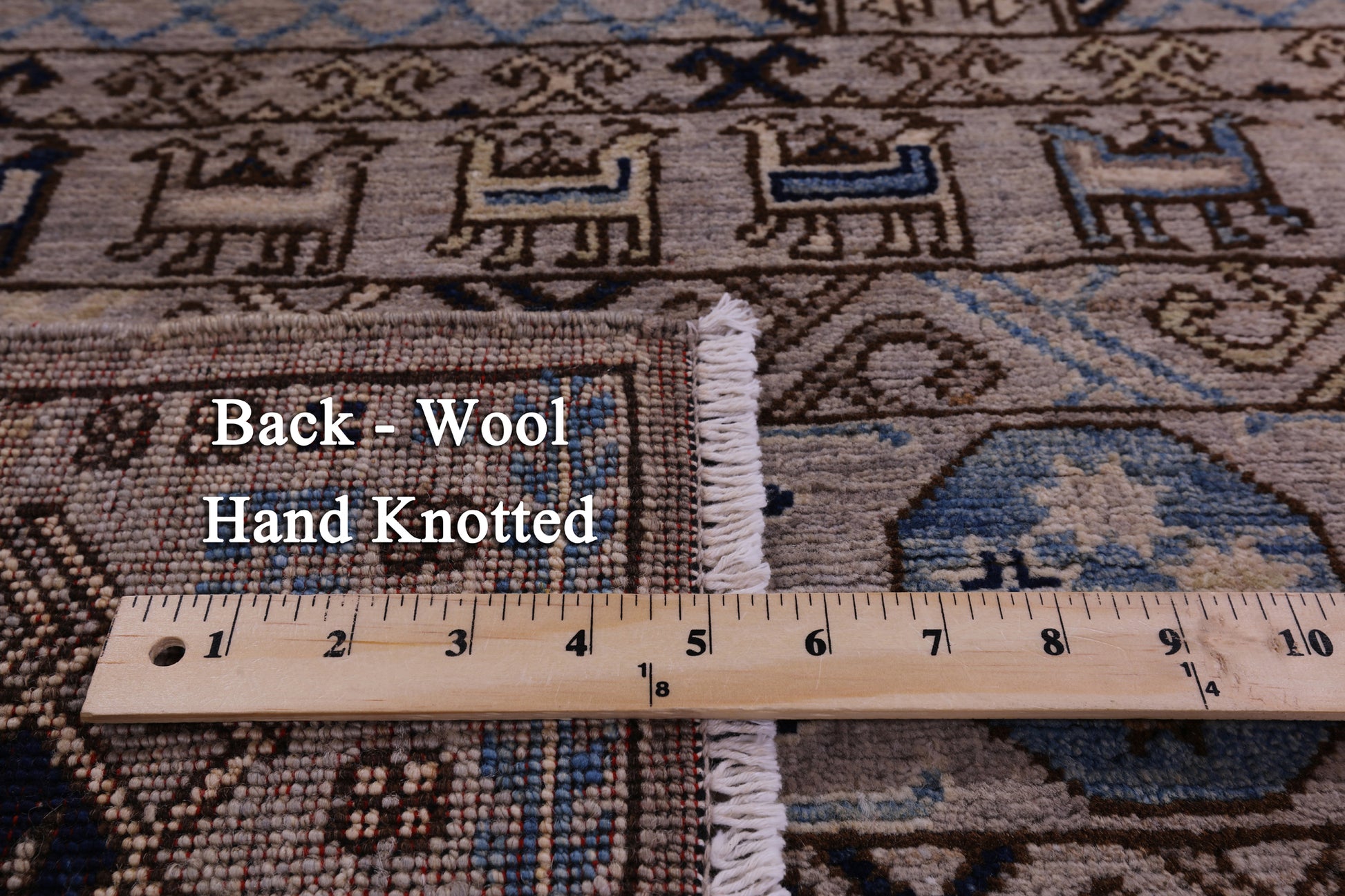 Turkmen Ersari Handmade Wool Runner Rug - 4' 0" X 11' 6" - Golden Nile