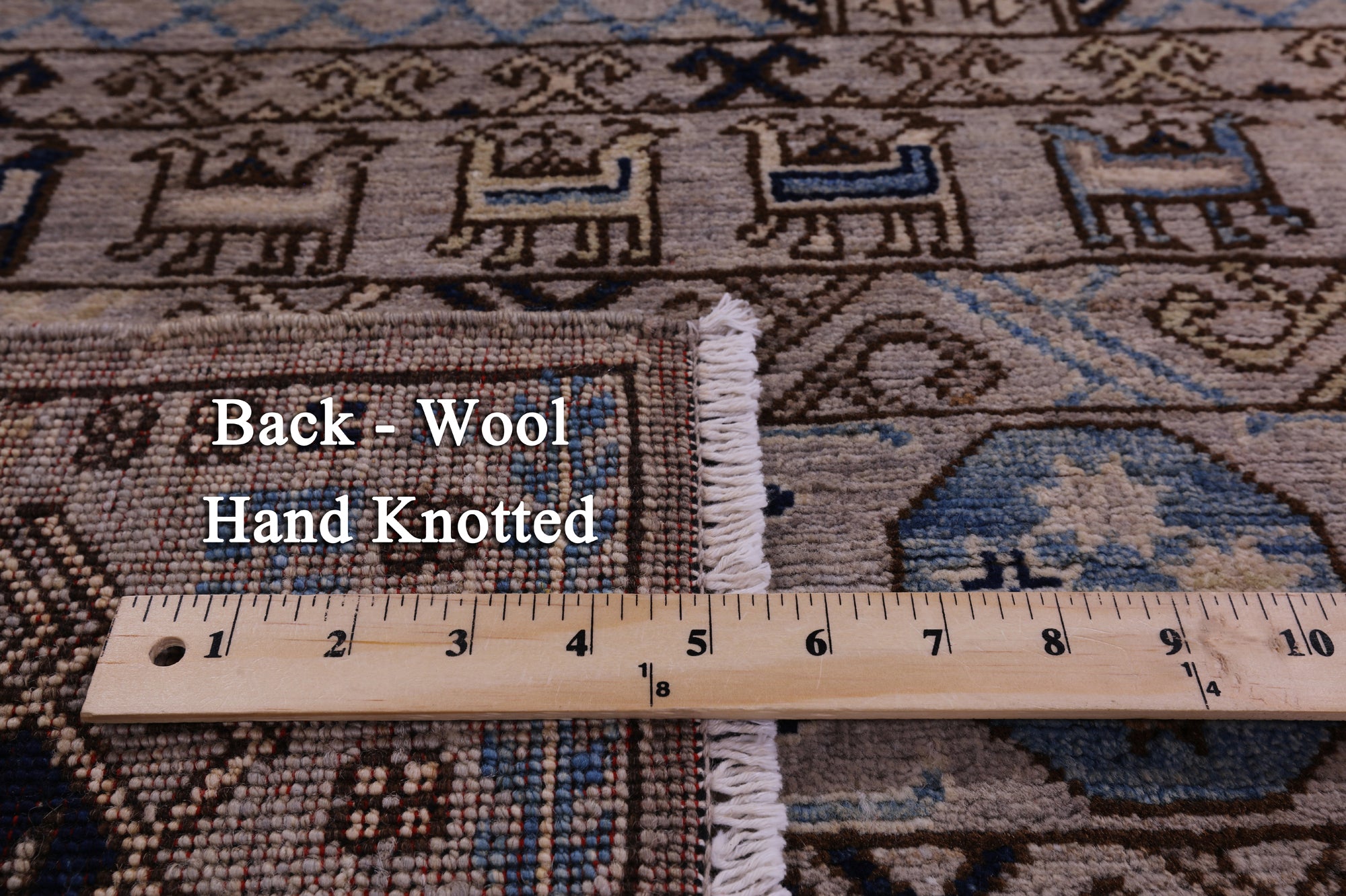 Turkmen Ersari Handmade Wool Runner Rug - 4' 0" X 11' 6" - Golden Nile