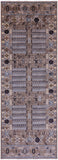 Turkmen Ersari Handmade Wool Runner Rug - 4' 0" X 11' 6" - Golden Nile