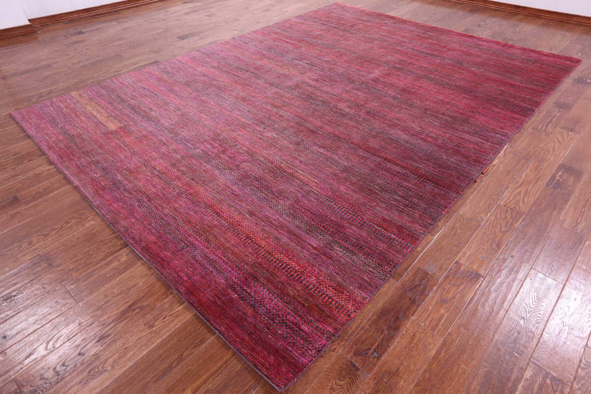 Savannah Grass Hand Knotted Wool & Silk Rug - 8' 9" X 12' 1" - Golden Nile