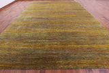 Gold Savannah Grass Hand Knotted Wool & Silk Rug - 11' 9" X 15' 3" - Golden Nile