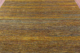 Square Savannah Grass Hand Knotted Wool & Silk Rug - 7' 9" X 8' 0" - Golden Nile