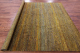 Square Savannah Grass Hand Knotted Wool & Silk Rug - 7' 9" X 8' 0" - Golden Nile