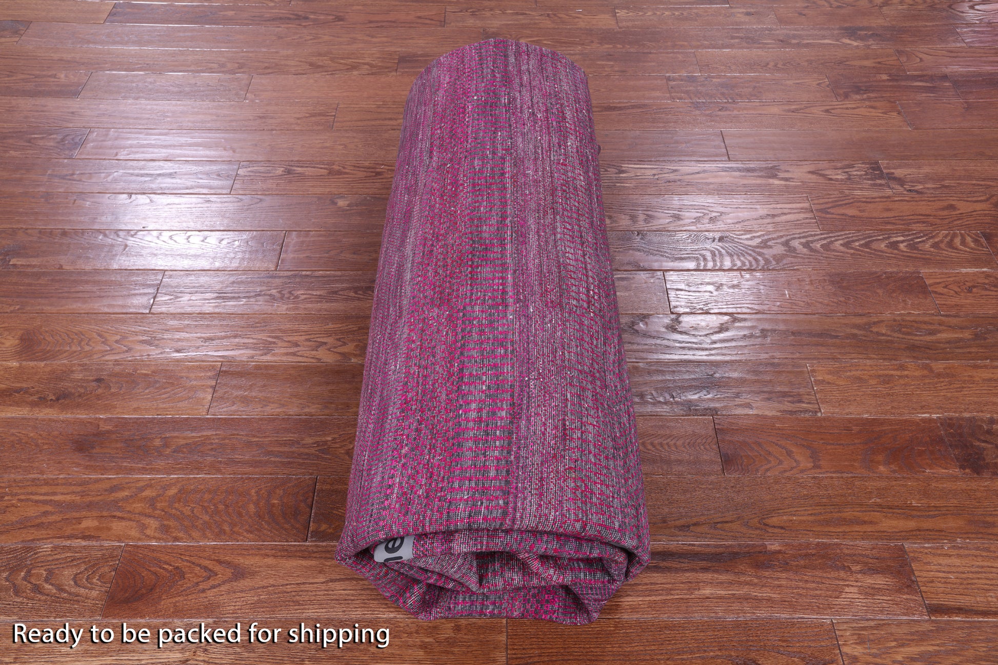Pink Square Savannah Grass Hand Knotted Wool & Sillk Rug - 10' 11" X 11' 2" - Golden Nile