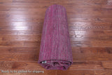 Pink Square Savannah Grass Hand Knotted Wool & Sillk Rug - 10' 11" X 11' 2" - Golden Nile