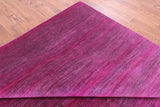 Pink Square Savannah Grass Hand Knotted Wool & Sillk Rug - 10' 11" X 11' 2" - Golden Nile