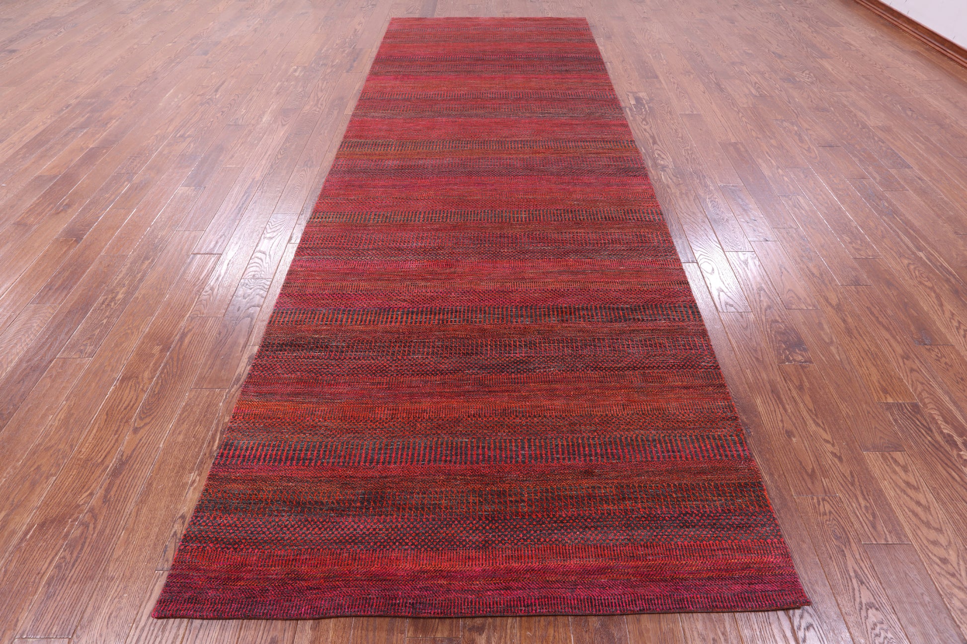 Savannah Grass Handmade Wool & Silk Rug - 5' 1" X 13' 10" - Golden Nile
