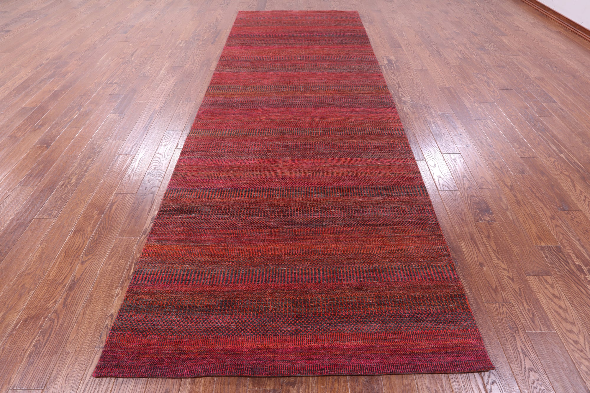 Savannah Grass Handmade Wool & Silk Rug - 5' 1" X 13' 10" - Golden Nile