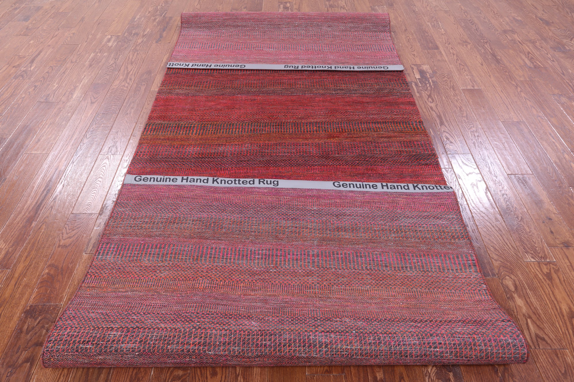 Savannah Grass Handmade Wool & Silk Rug - 5' 1" X 13' 10" - Golden Nile