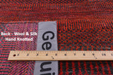 Savannah Grass Handmade Wool & Silk Rug - 5' 1" X 13' 10" - Golden Nile