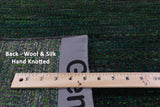 Savannah Grass Hand Knotted Wool & Silk Rug - 4' 0" X 6' 0" - Golden Nile
