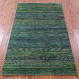 Savannah Grass Handmade Wool & Silk Rug - 3' 1" X 5' 2" - Golden Nile