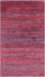 Red Savannah Grass Handmade Wool & Silk Rug - 3' 1" X 5' 3" - Golden Nile