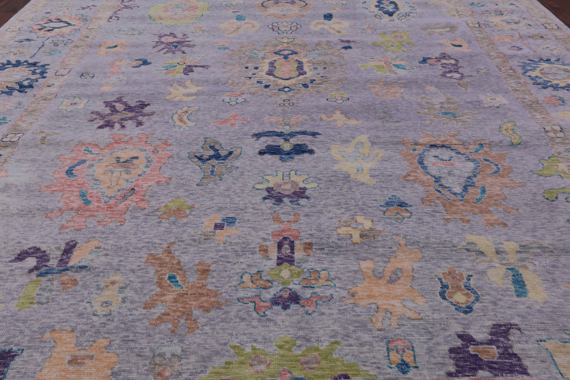 Grey Turkish Oushak Hand Knotted Wool Rug - 12' 2" X 14' 9" - Golden Nile