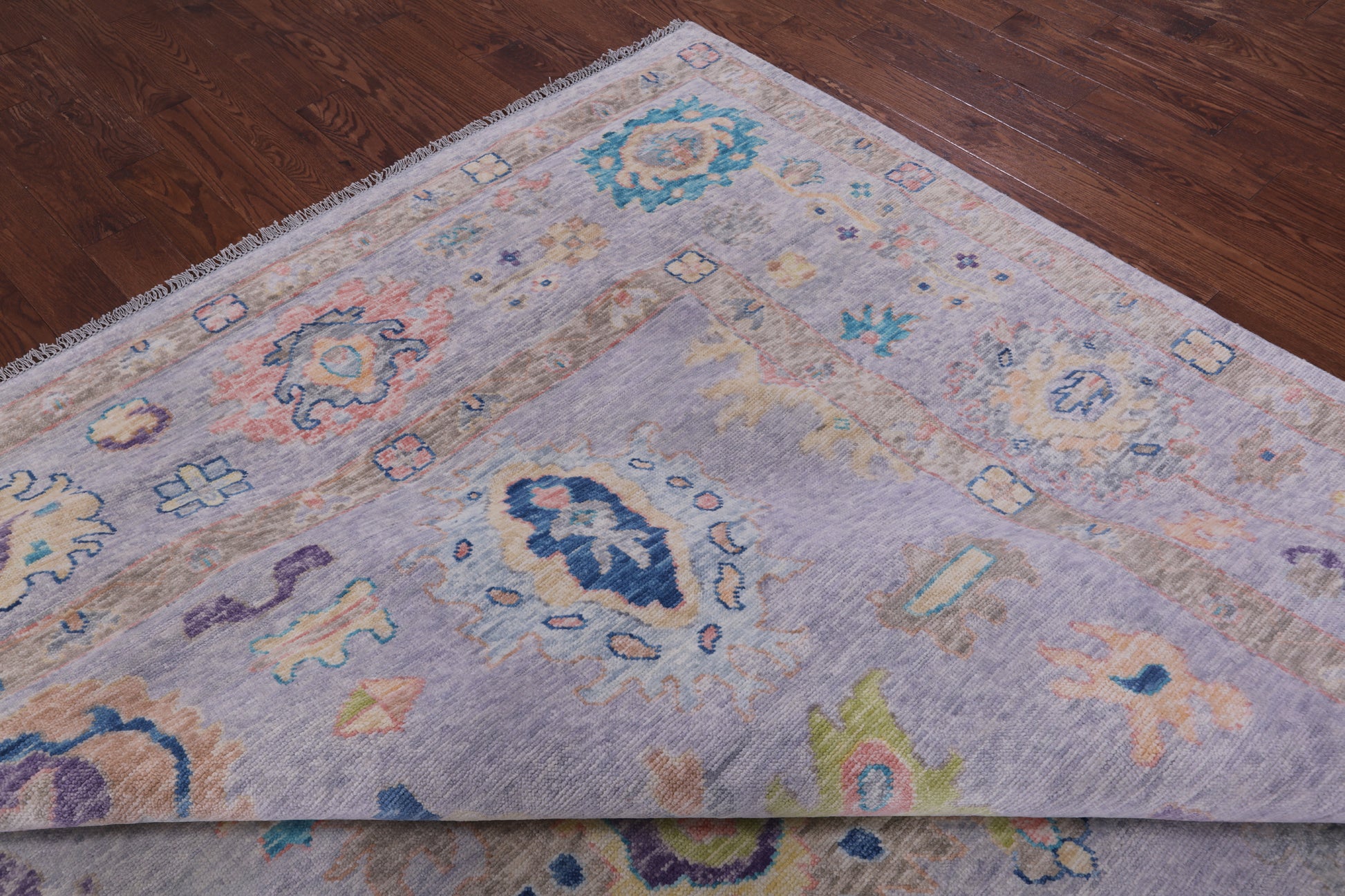 Grey Turkish Oushak Hand Knotted Wool Rug - 12' 2" X 14' 9" - Golden Nile