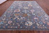 Grey Turkish Oushak Hand Knotted Wool Rug - 11' 9" X 14' 11" - Golden Nile