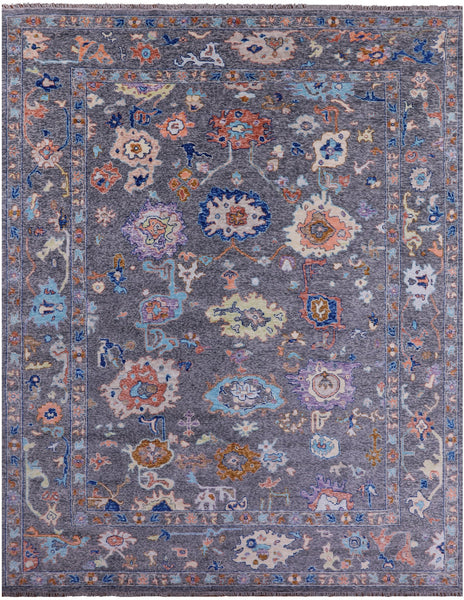 Grey Turkish Oushak Hand Knotted Wool Rug - 11' 9" X 14' 11" - Golden Nile