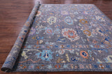 Grey Turkish Oushak Hand Knotted Wool Rug - 11' 9" X 14' 11" - Golden Nile
