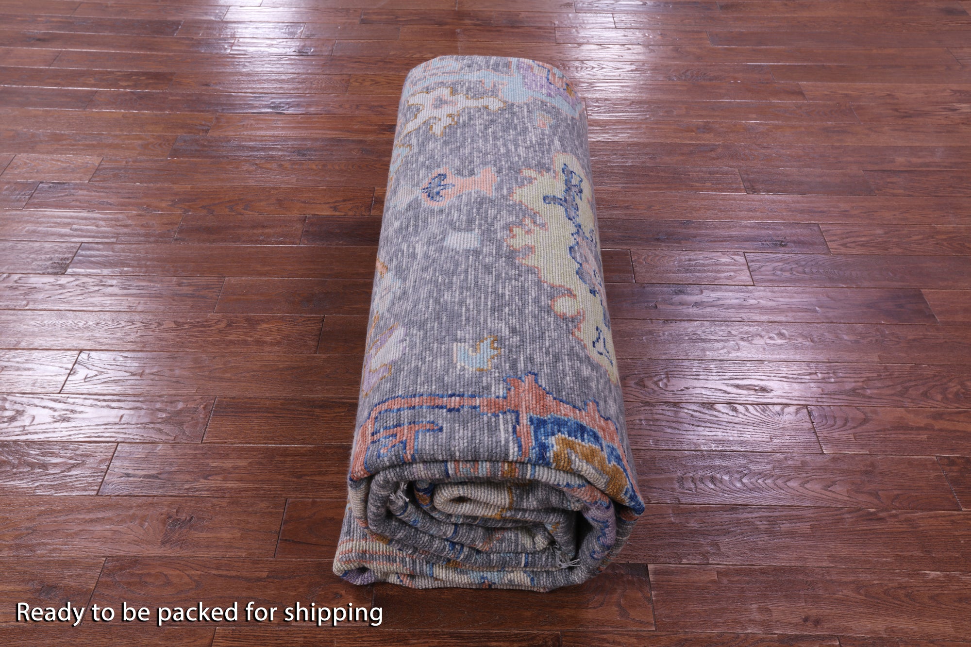 Grey Turkish Oushak Hand Knotted Wool Rug - 11' 9" X 14' 11" - Golden Nile