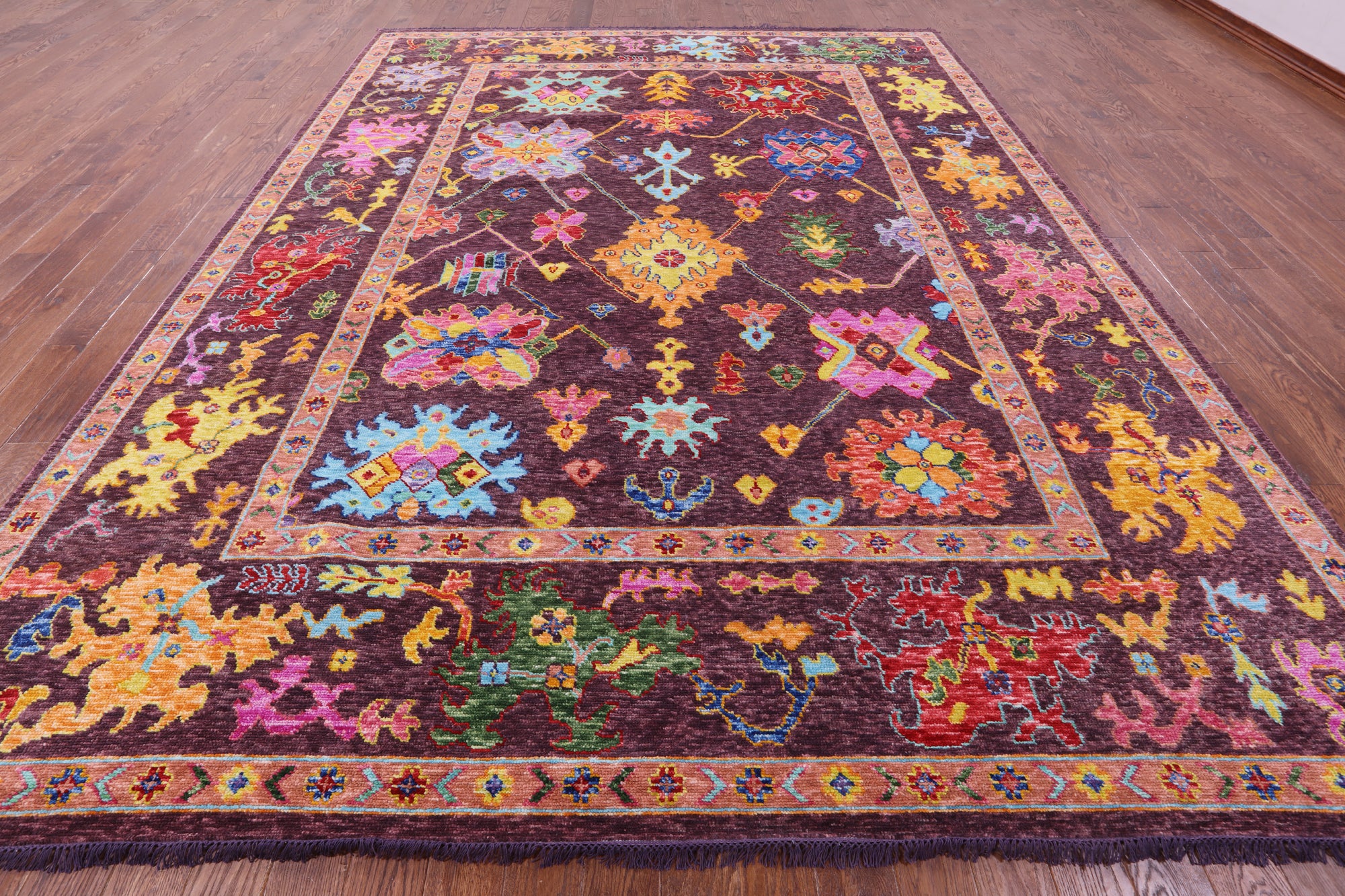 Turkish Oushak Hand Knotted Wool Rug - 10' 2" X 13' 6" - Golden Nile