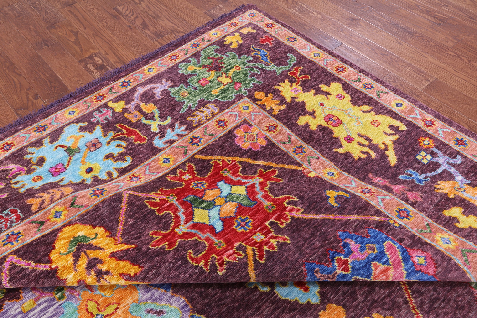 Turkish Oushak Hand Knotted Wool Rug - 10' 2" X 13' 6" - Golden Nile