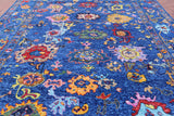 Blue Turkish Oushak Hand Knotted Wool Rug - 10' 4" X 14' 0" - Golden Nile