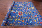 Blue Turkish Oushak Hand Knotted Wool Rug - 10' 4" X 14' 0" - Golden Nile