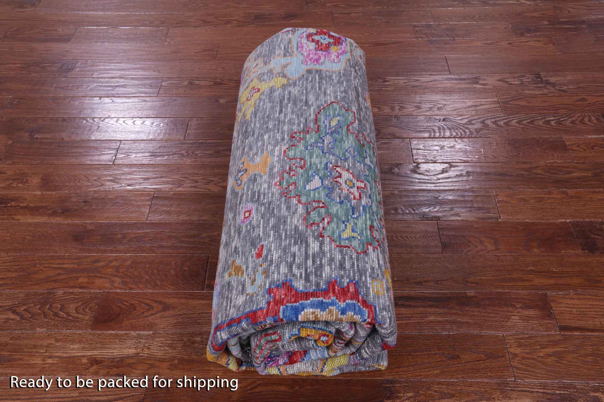 Grey Turkish Oushak Hand Knotted Wool Rug - 10' 2" X 13' 6" - Golden Nile