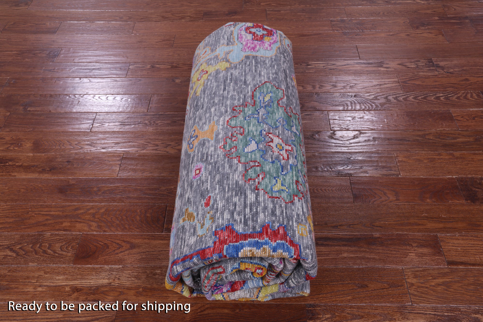 Grey Turkish Oushak Hand Knotted Wool Rug - 10' 2" X 13' 6" - Golden Nile