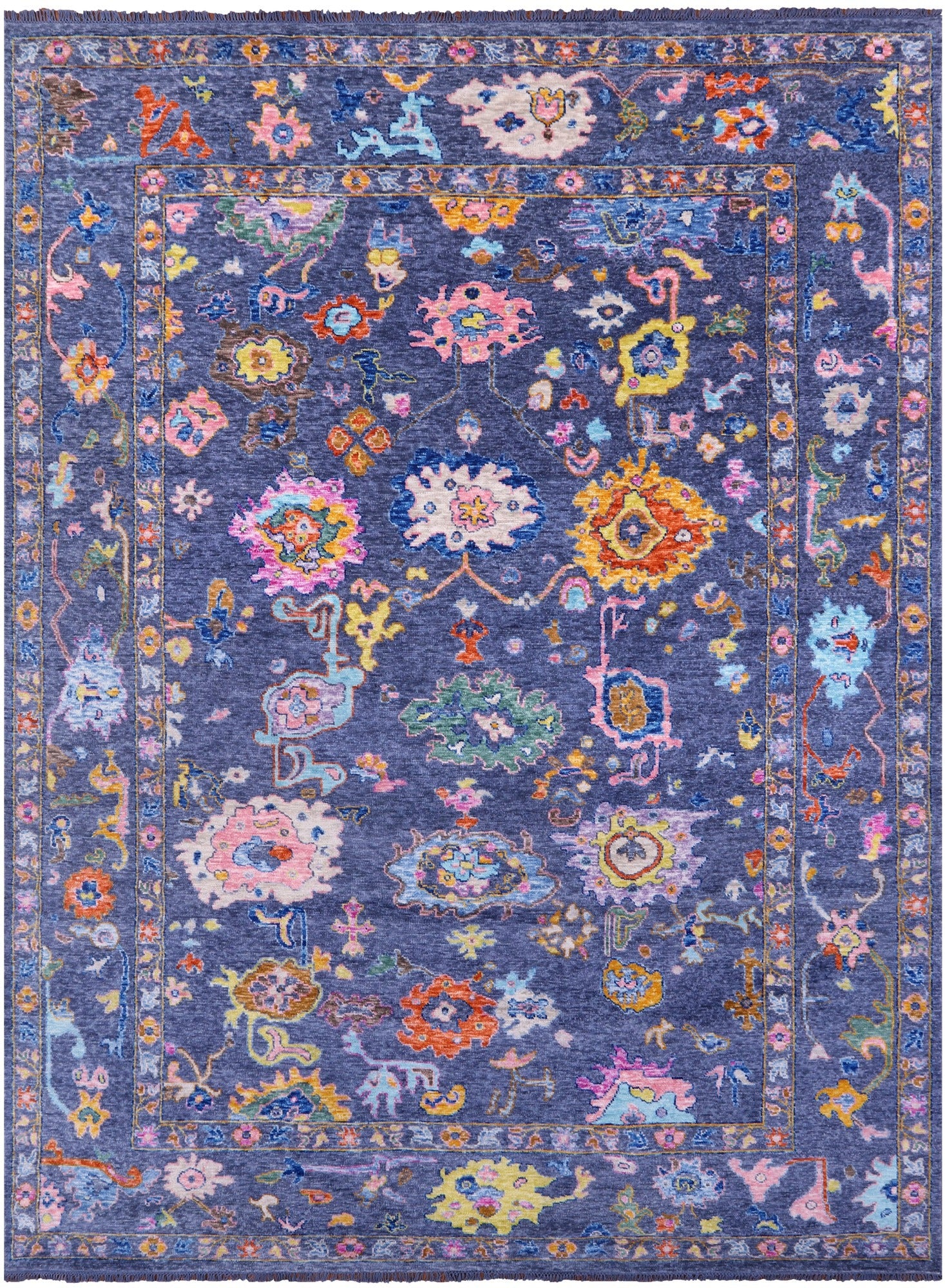 Grey Turkish Oushak Hand Knotted Wool Rug - 10' 3" X 13' 11" - Golden Nile