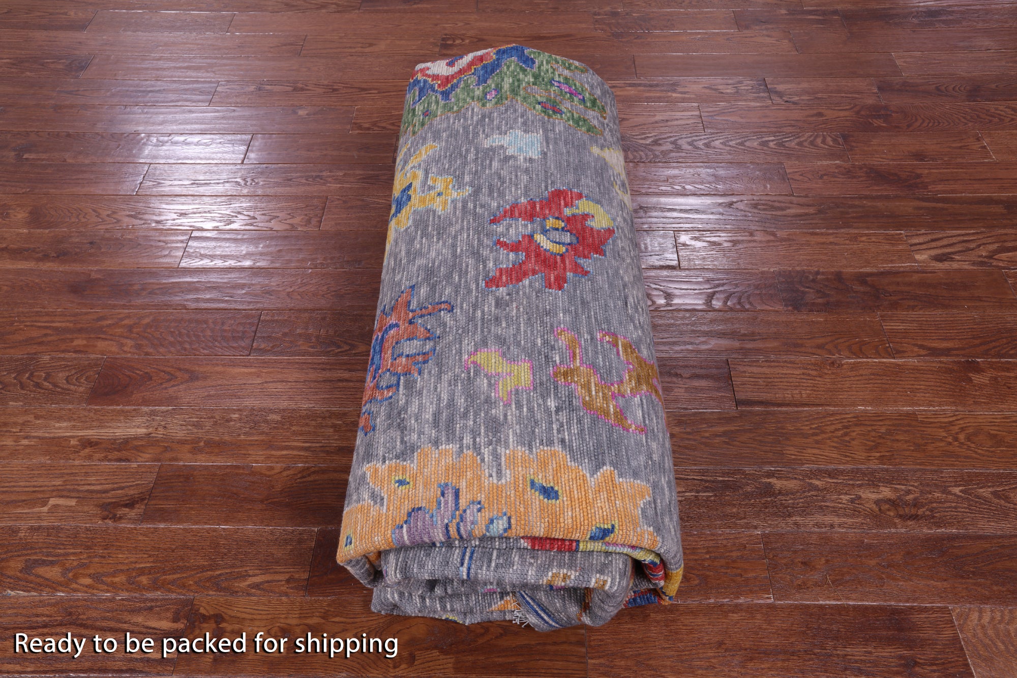 Grey Turkish Oushak Hand Knotted Wool Rug - 10' 3" X 13' 9" - Golden Nile