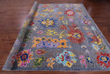 Grey Turkish Oushak Hand Knotted Wool Rug - 10' 3" X 13' 9" - Golden Nile