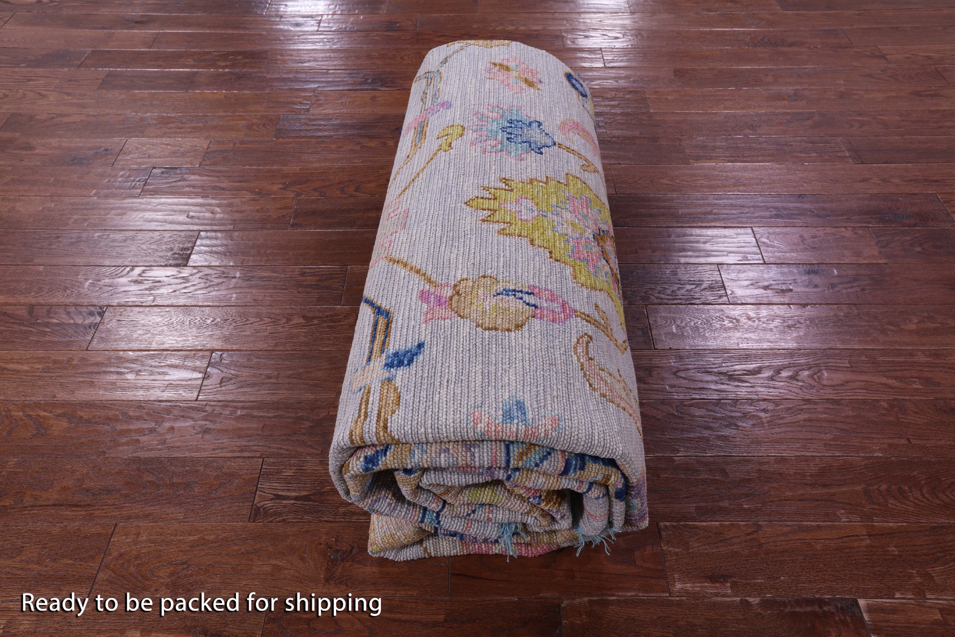 Grey Turkish Oushak Hand Knotted Wool Rug - 10' 2" X 13' 6" - Golden Nile