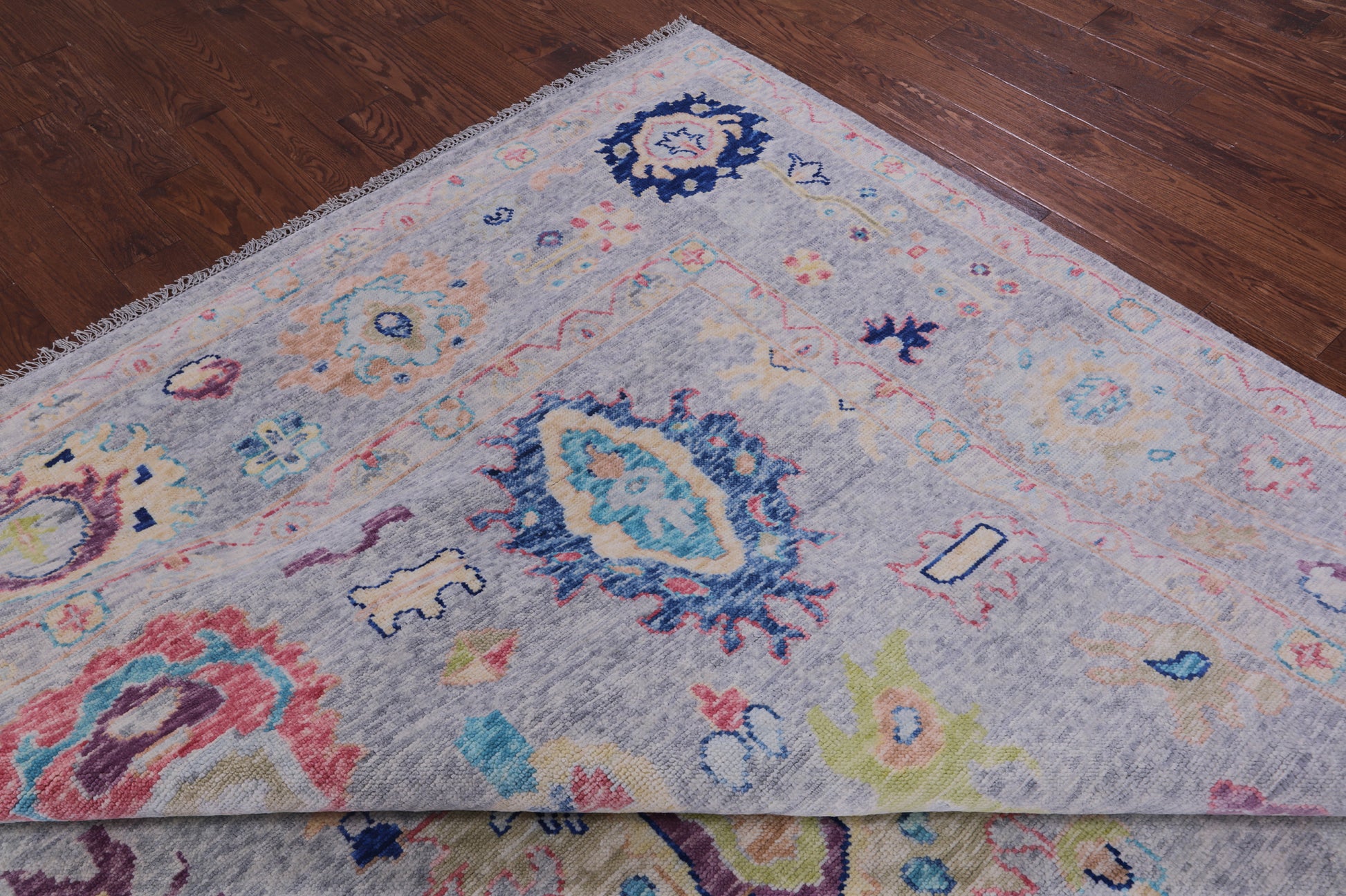 Grey Turkish Oushak Hand Knotted Wool Rug - 10' 3" X 13' 10" - Golden Nile