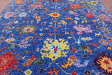 Blue Turkish Oushak Hand Knotted Wool Rug - 9' 11" X 13' 11" - Golden Nile