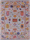 Grey Turkish Oushak Hand Knotted Wool Rug - 10' 0" X 13' 9" - Golden Nile