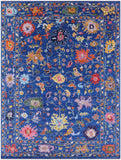 Blue Turkish Oushak Handmade Wool Rug - 10' 3" X 13' 11" - Golden Nile