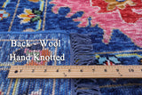 Blue Turkish Oushak Handmade Wool Rug - 10' 3" X 13' 11" - Golden Nile