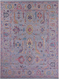 Grey Turkish Oushak Hand Knotted Wool Rug - 9' 11" X 13' 7" - Golden Nile