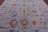 Grey Turkish Oushak Hand Knotted Wool Rug - 9' 11" X 13' 7" - Golden Nile