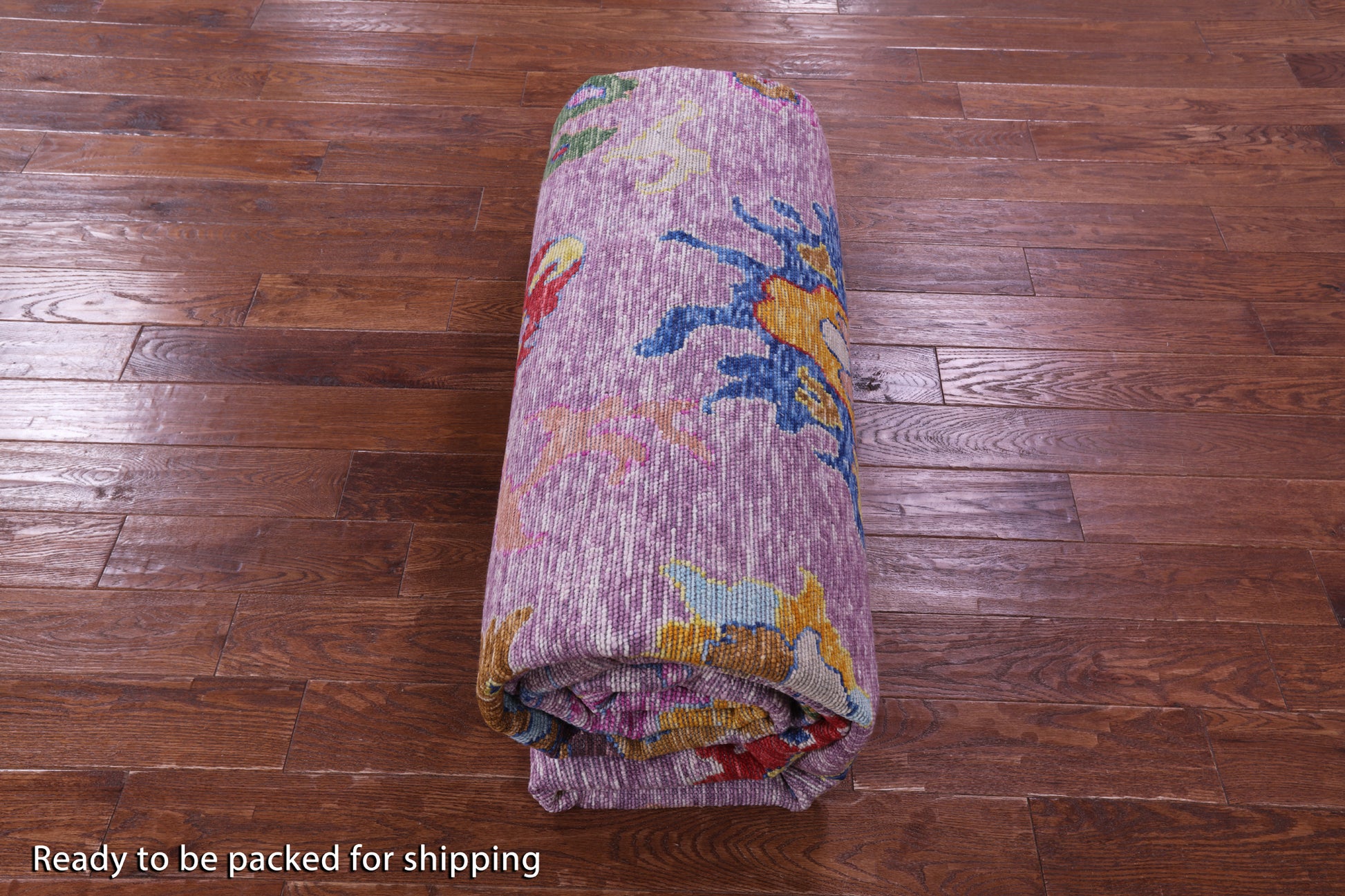 Purple Turkish Oushak Hand Knotted Wool Rug - 9' 11" X 13' 3" - Golden Nile