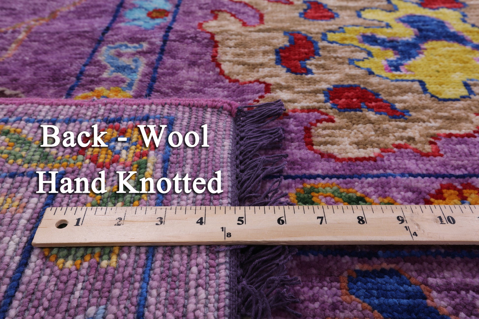 Purple Turkish Oushak Hand Knotted Wool Rug - 9' 11" X 13' 3" - Golden Nile