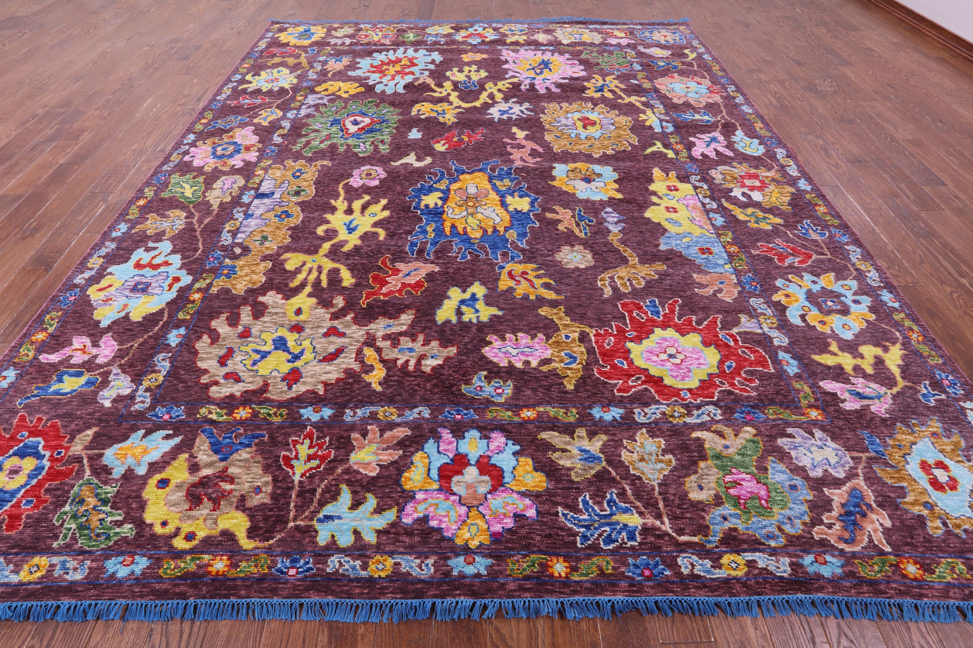 Turkish Oushak Handmade Wool Rug - 10' 2" X 13' 1" - Golden Nile