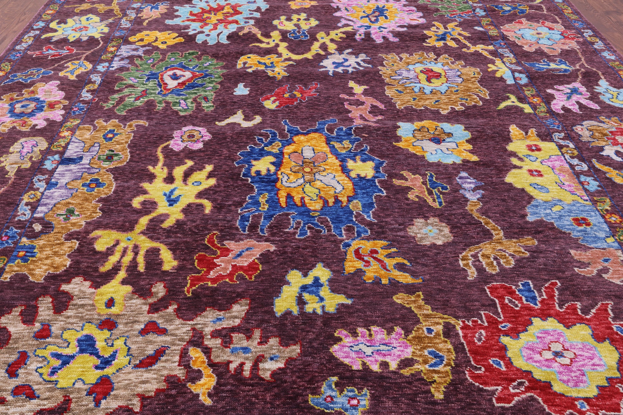 Turkish Oushak Handmade Wool Rug - 10' 2" X 13' 1" - Golden Nile