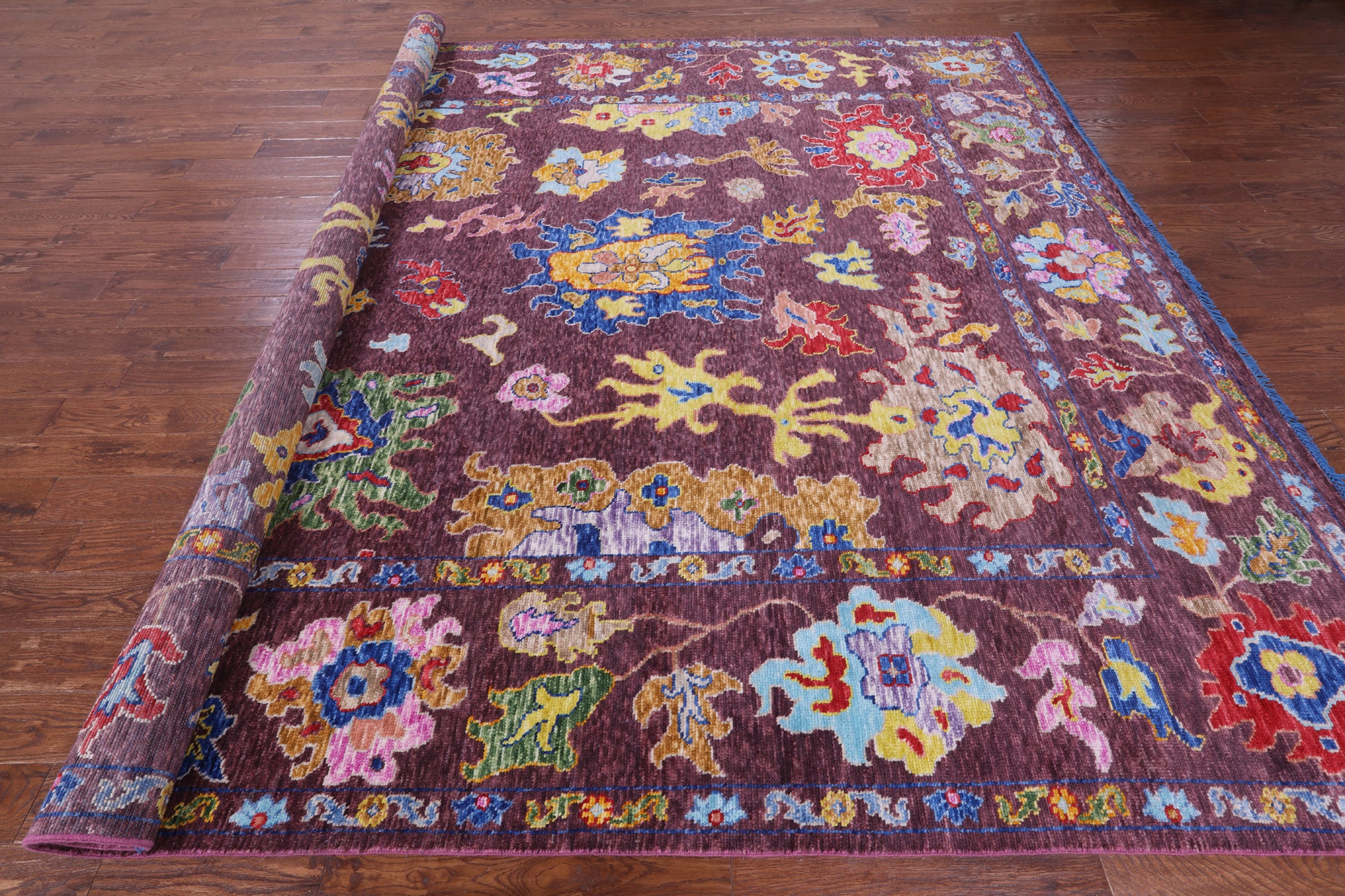 Turkish Oushak Handmade Wool Rug - 10' 2" X 13' 1" - Golden Nile