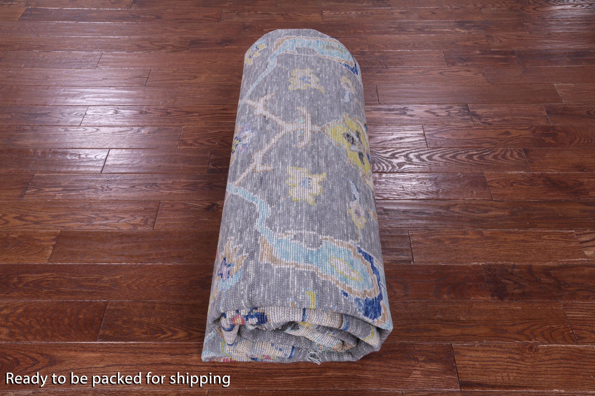 Grey Turkish Oushak Hand Knotted Wool Rug - 10' 2" X 14' 1" - Golden Nile