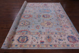 Light Blue Turkish Oushak Hand Knotted Wool Rug - 9' 3" X 11' 10" - Golden Nile