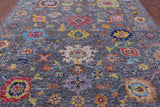 Grey Turkish Oushak Hand Knotted Wool Rug - 9' 1" X 11' 8" - Golden Nile