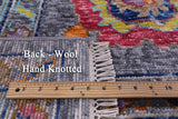 Grey Turkish Oushak Hand Knotted Wool Rug - 9' 1" X 11' 8" - Golden Nile