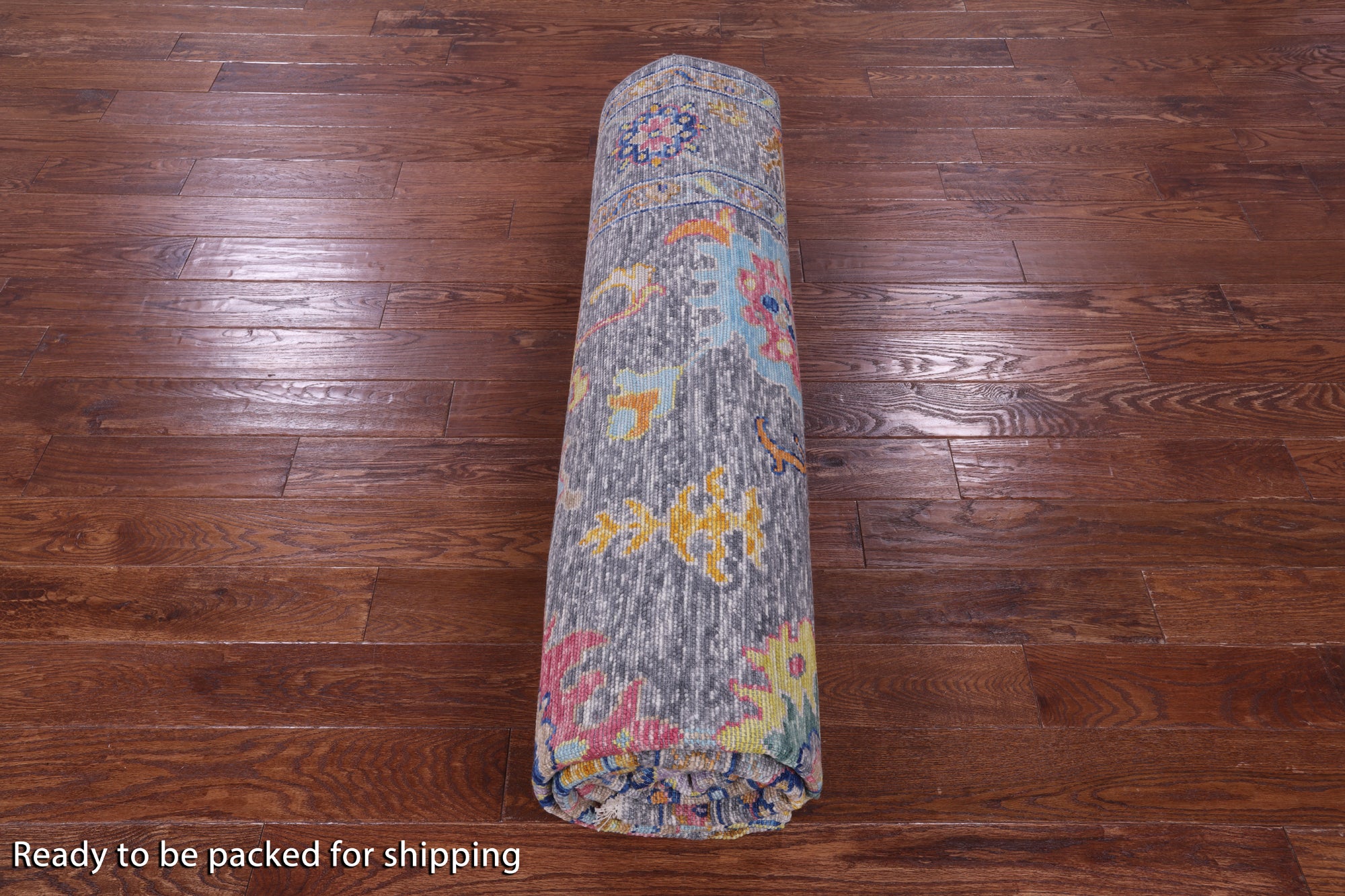 Grey Turkish Oushak Hand Knotted Wool Rug - 9' 1" X 11' 8" - Golden Nile
